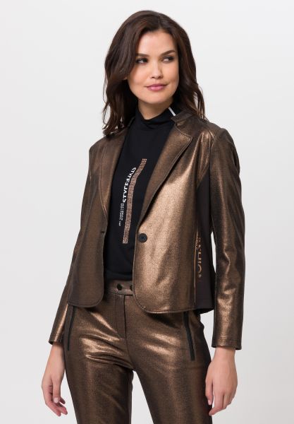 Blazer in Metallic-Optik