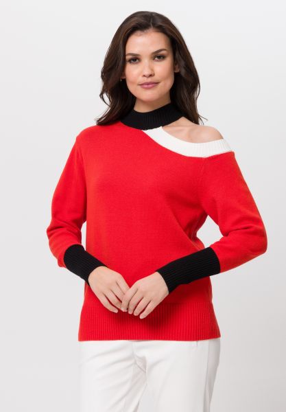 Strickpullover mit One-Shoulder Cut-Out